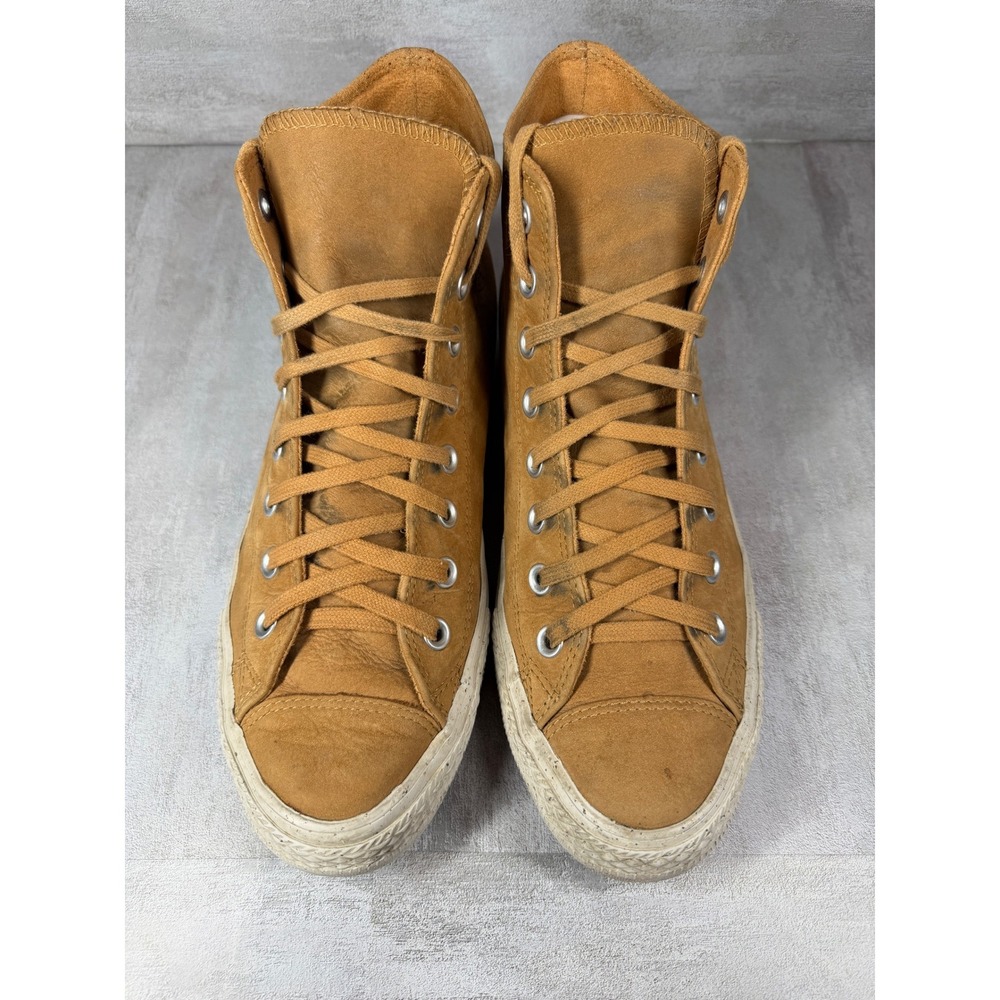 Converse Chuck Taylor All Star High Top Tan Leather Sneakers 157522C Mens 9 - Picture 2 of 8